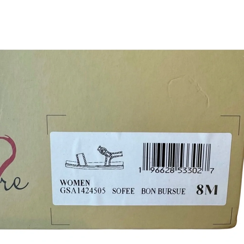 MIA Sofee Bon Bursue Cream Strappy Sandals Size 8 Women's NIB